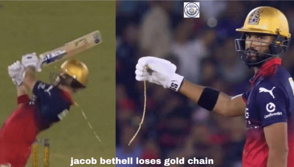 RCB Jacob bethell gold chain drop