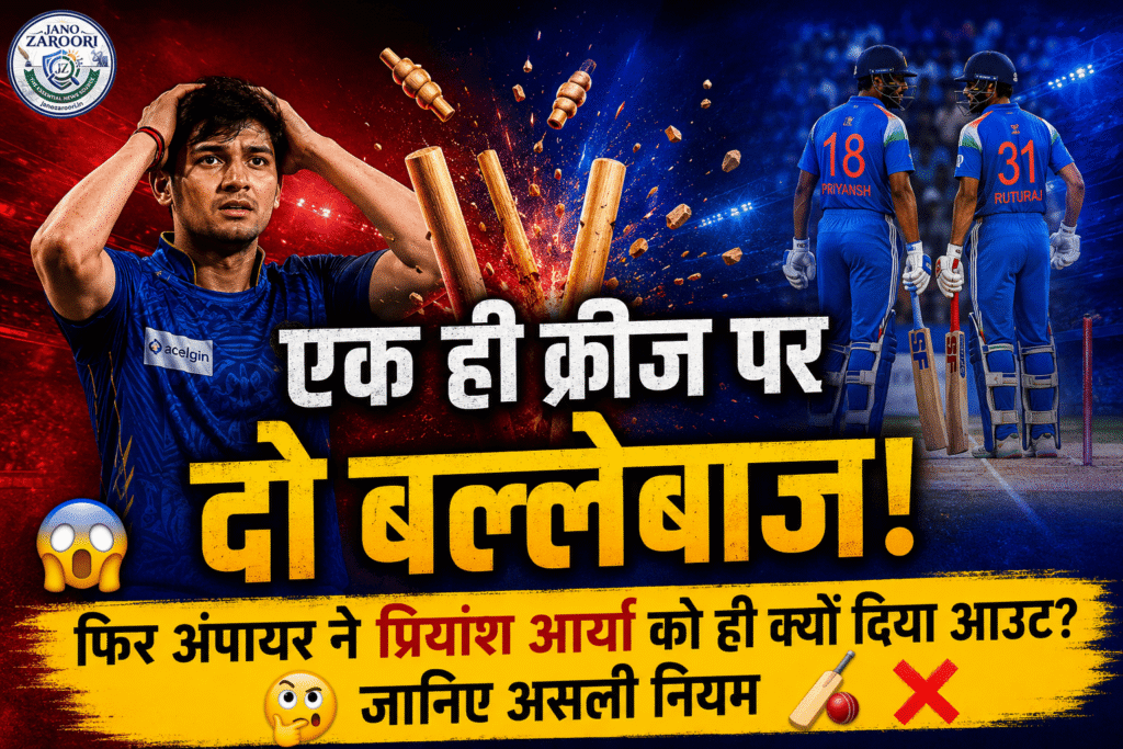 Cricket Rule on Priyansh Arya Run Out